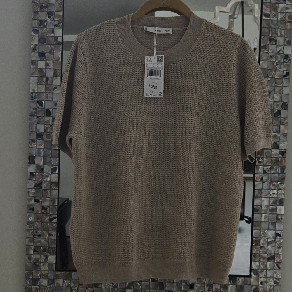 MNG/Mango Glitter Jersey Top